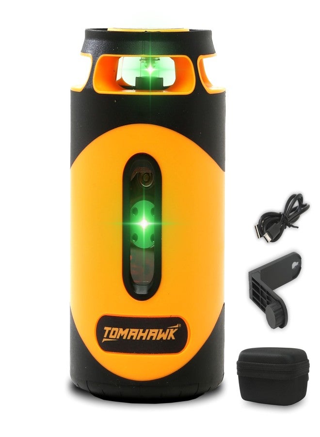 TOMAHAWK® 2 Line Laser Cross Line Leveller Self-Leveling Green Laser Level | 25m Working Distance | ±3mm Precision | IP54 Dustproof | Magnetic Bracket & Remote Control (Cross Line (Tin Can)) - Image 1